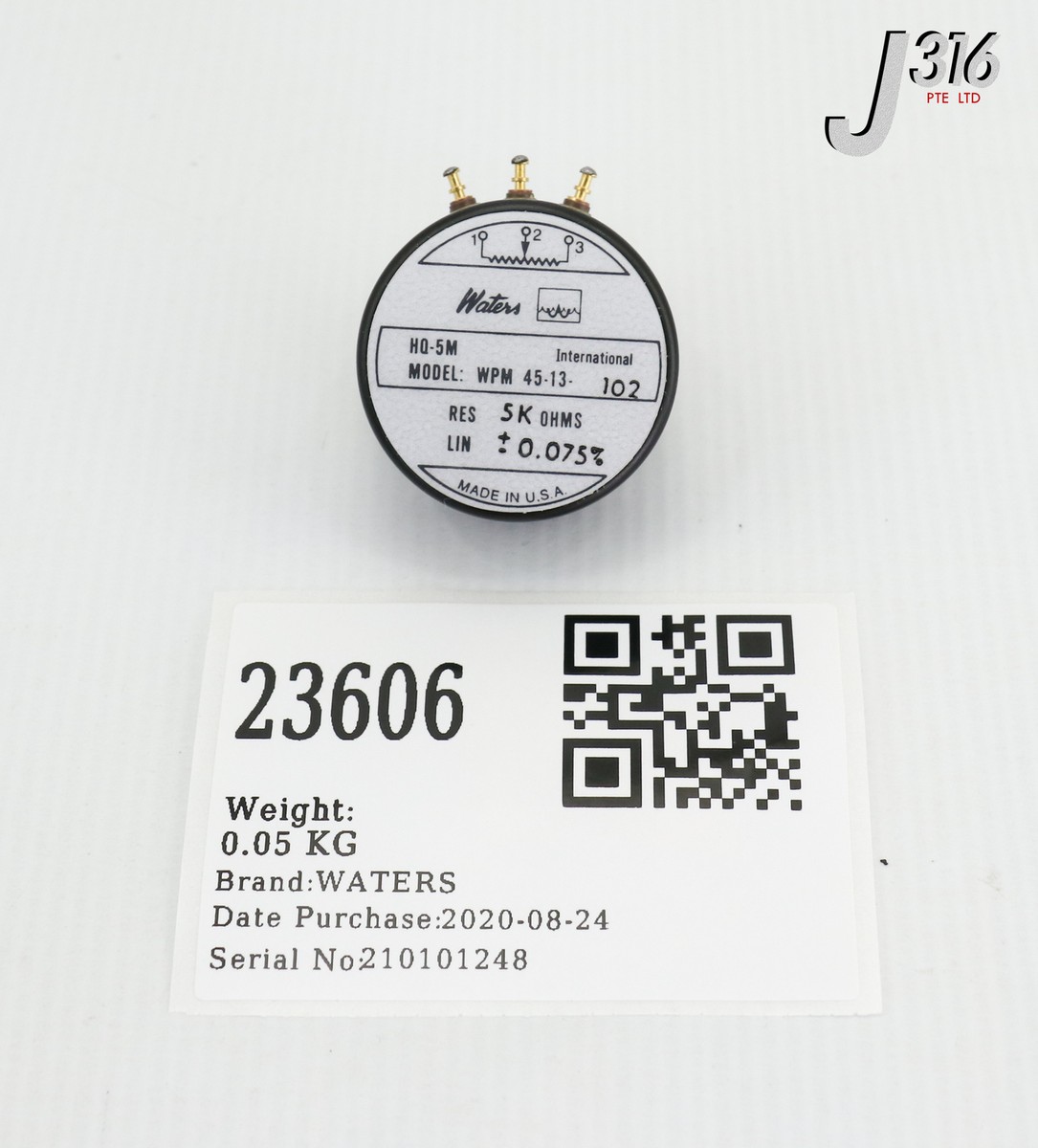 23606 WATERS SERVO POTENTIOMETER (NEW) WPM 45-13 | eBay
