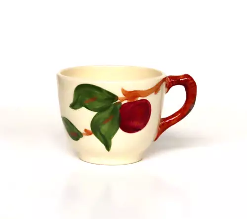 Vintage Franciscan Coffee / Tea Cup, Hand Painted Apple Pattern, USA