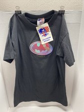 Vintage 90s Hologram Batman Logo T-Shirt Youth XL 18/20 Pristine Ultra Rare VTG