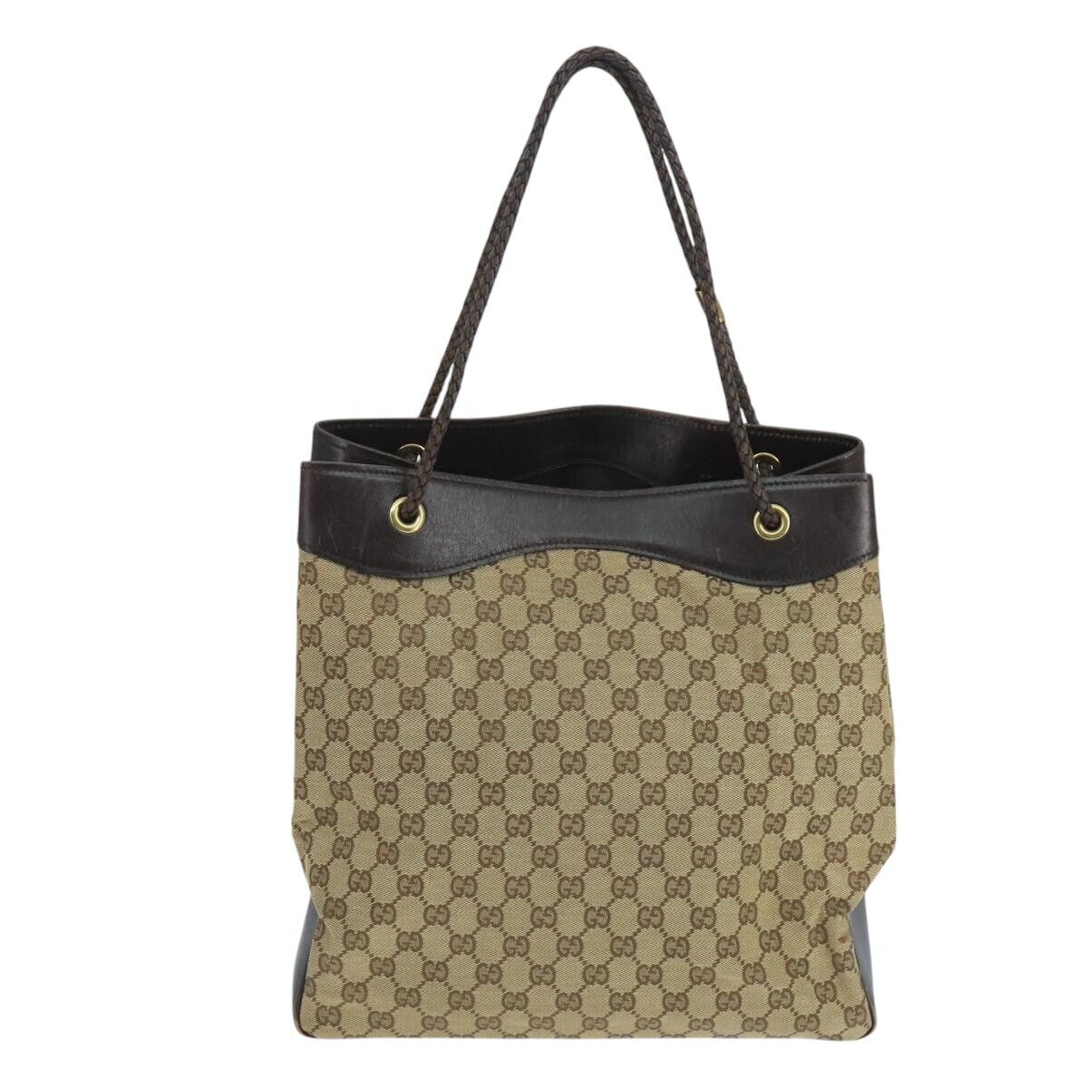 GUCCI GG Canvas Shoulder Bag Beige 109141 Auth ep7040 | eBay GUCCI GG Canvas Shoulder Bag Beige 109141 Auth ep7040 | eBay