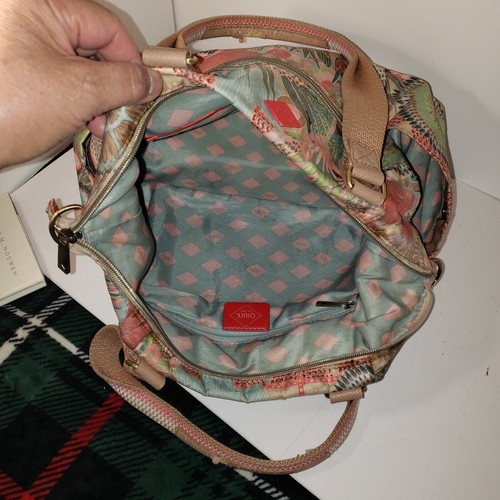 Vintage Oilily Satchel Egyptian Floral Fan Pattern Multi Color Bohemian Bag - Picture 5 of 5