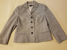 Womens Ann Taylor Wool Jacket Blazer 4 Grey Gray