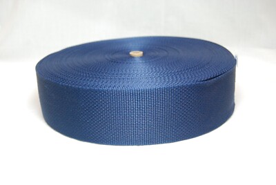 2  1/2-inch Nylon Webbing Blue 50 Yard Roll Crafts Sewing Made in USA