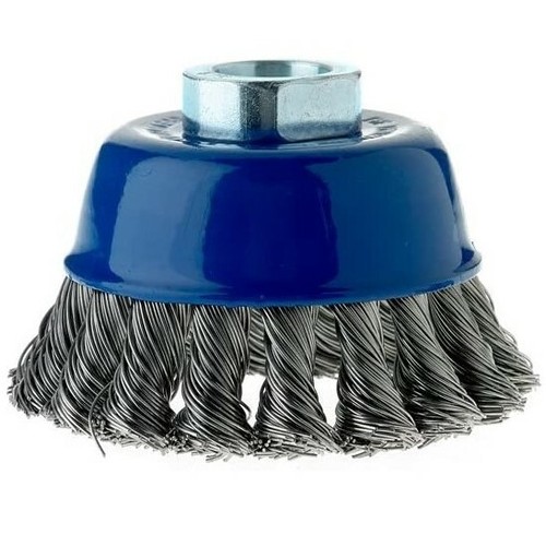 Paquete de 5 - 2-3/4"" x 5/8""-11 alambre de acero inoxidable cepillo de copa para amoladoras de ángulo - Imagen 2 de 4