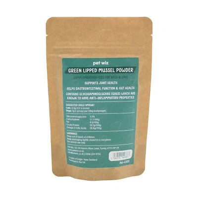 PET WIZ Green Lipped Mussel Powder - Supplement for Dogs and Cats - 100g
