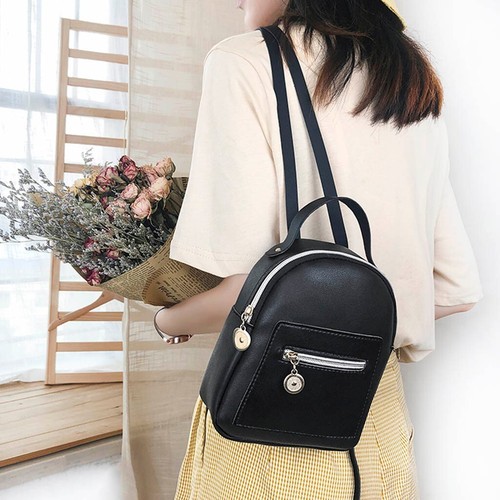 Modischer kleiner Rucksack Damen Schultern Brief Handtasche Handy Kuriertasche # - Bild 18 von 37