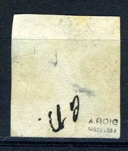 SPAIN 1850. RED CANCELLATION. 12 CUARTOS USED VALUE. - Picture 2 of 2