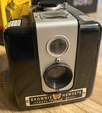 Vintage Antique Kodak Brownie Hawkeye Camera Flash Model In Original Box