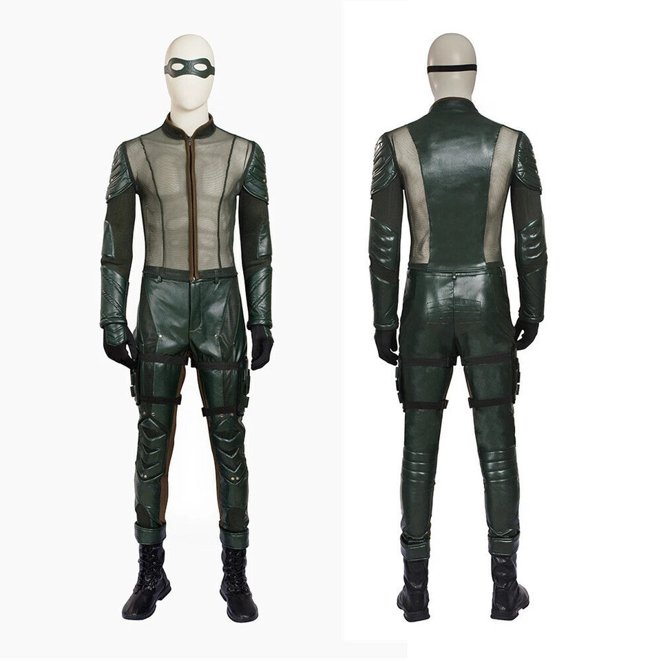 Flecha Verde 5 Oliver Reina Disfraz Juegos con disfraces Halloween Trajes Cuero Hombres Traje Foto 4 de 4