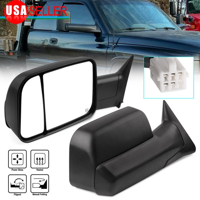 Latest Style Tow Mirrors for 9801 Dodge Ram 1500 9802 2500 3500 Power