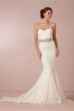 Nicole Miller Mermaid Lace Poppy Bridal Gown Sz 4