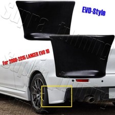2pcs For 08-15 Lancer Evolution Evo X Black Rear Bumper Lip Aprons Polyurethane 2pcs For 08-15 Lancer Evolution Evo X Black Rear Bumper Lip Aprons Polyurethane