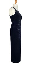 Hennes Collection Black Maxi Evening Dress Long Stretch Sleeveless UK 12