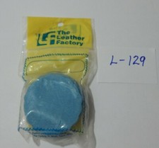 L 129  The Leather Factory  Light Blue Leather Disc
