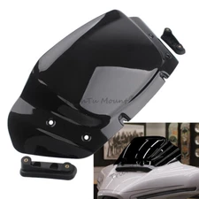 Black 10" Windshield Windscreen w/Bracket For Harley Street Glide FLHX/I 2024-up