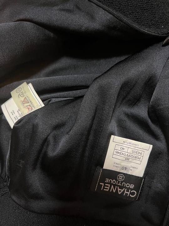 CHANEL Back COCO Mark Button Knee Length Skirt Wo… - image 5