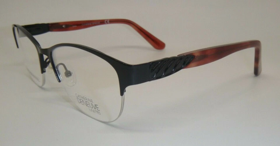 Marco de gafas de metal negro 002 Catherine Deneuve Lunettes CD0409 52-16-135 RX Foto 2 de 4