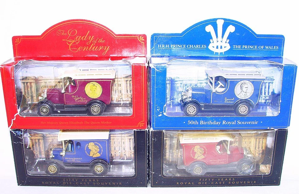 4x Lledo 1:55 MORRIS + FORD "QUEEN ELIZABETH" Anniversary Models Limited Ed MIB! - Image 2 of 4