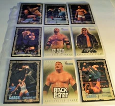  Wrestling Cards Lot of 9 in Plastic Page Holder CHAOS Fleer 2004 