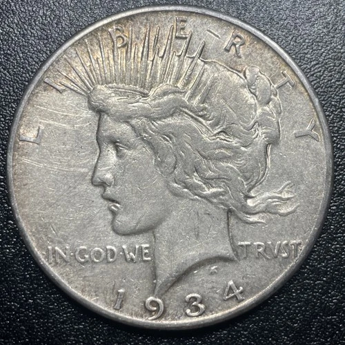 1934-S Peace Silver Dollar VF Details Semi Key Date Tough Coin