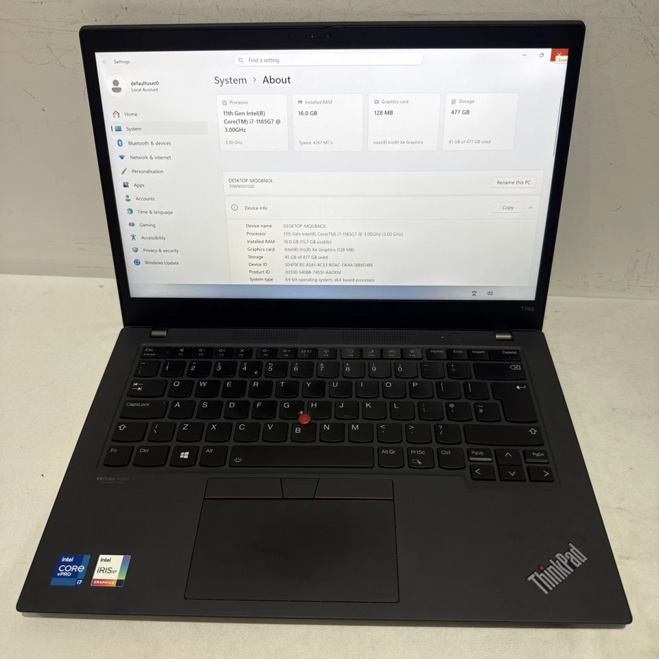 Lenovo ThinkPad T14s G2 · i7-1185G7 · 16GB · 512GB, photo 3 of 5