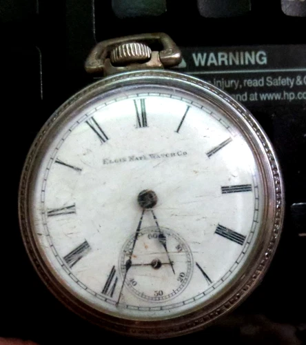 Antique Elgin Pocket Watch 18s size Parts Repair