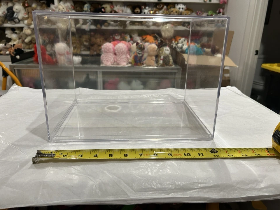 4 Clear Acrylic Display Case 12.5 x 8.5 x 9 inch Rectangle Box For Collectibles! - Image 2 of 4