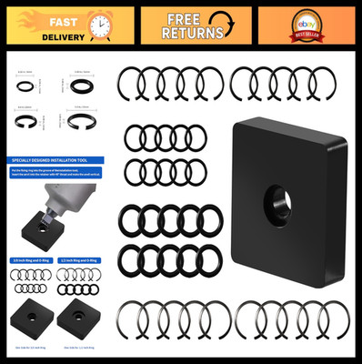 10-Pack Impact Retaining Ring Clips & O-Rings for Electric/Pneumatic Wrenches, T