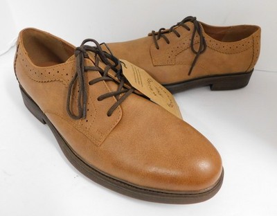 Frye and Co. Men's Grant Leather Oxford Shoes Cognac Brown Size 10.5 M NEW