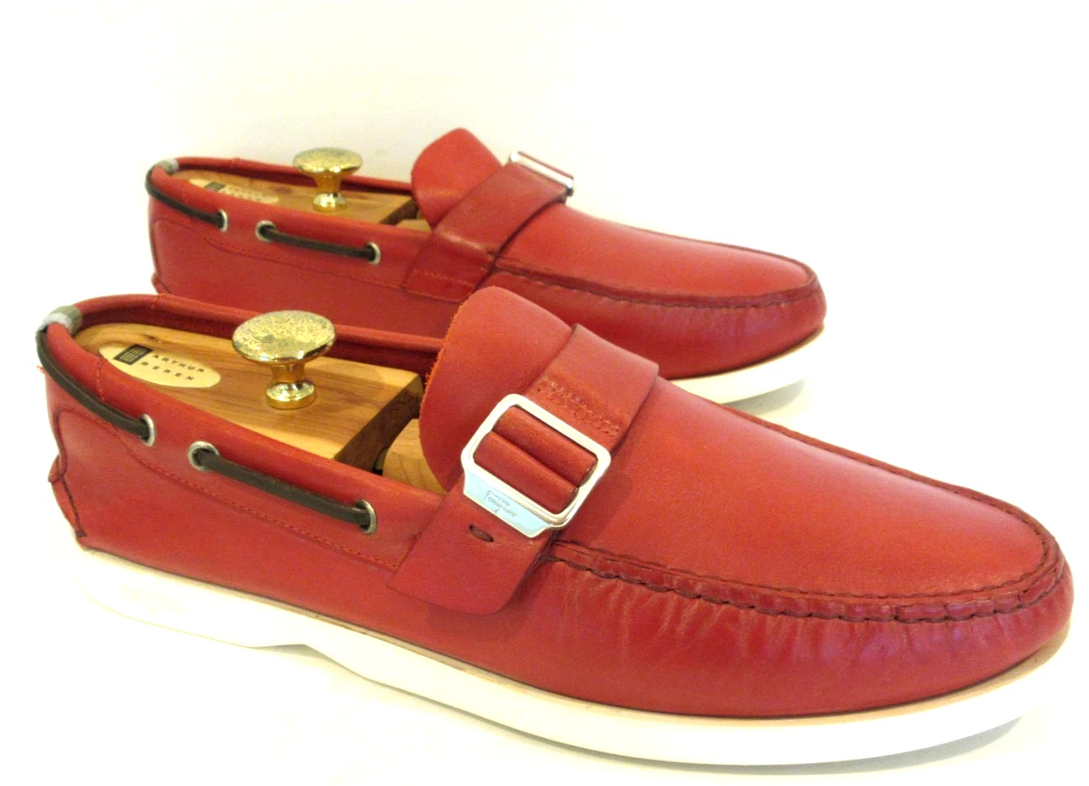 Salvatore Ferragamo Leather Upper Red Casual Shoes for Men 