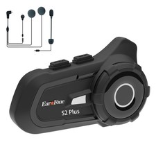 EuroFone S2 Plus Motorcycle Bluetooth Headset 1500M 2-Way Communication Black