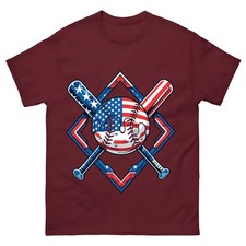 Baseball-Drip-American-Flag-Boys-Kids-Youth-4th-of-July-T-Shirt