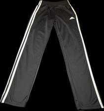Adidas 3 Stripes Track Pants Boys Youth Size Large 14-16 Black White Stripes