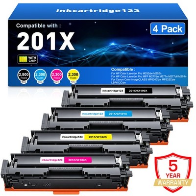 4PK 201X Toner For HP CF400X CF400A Color LaserJet Pro MFP M277dw M277 M252dw