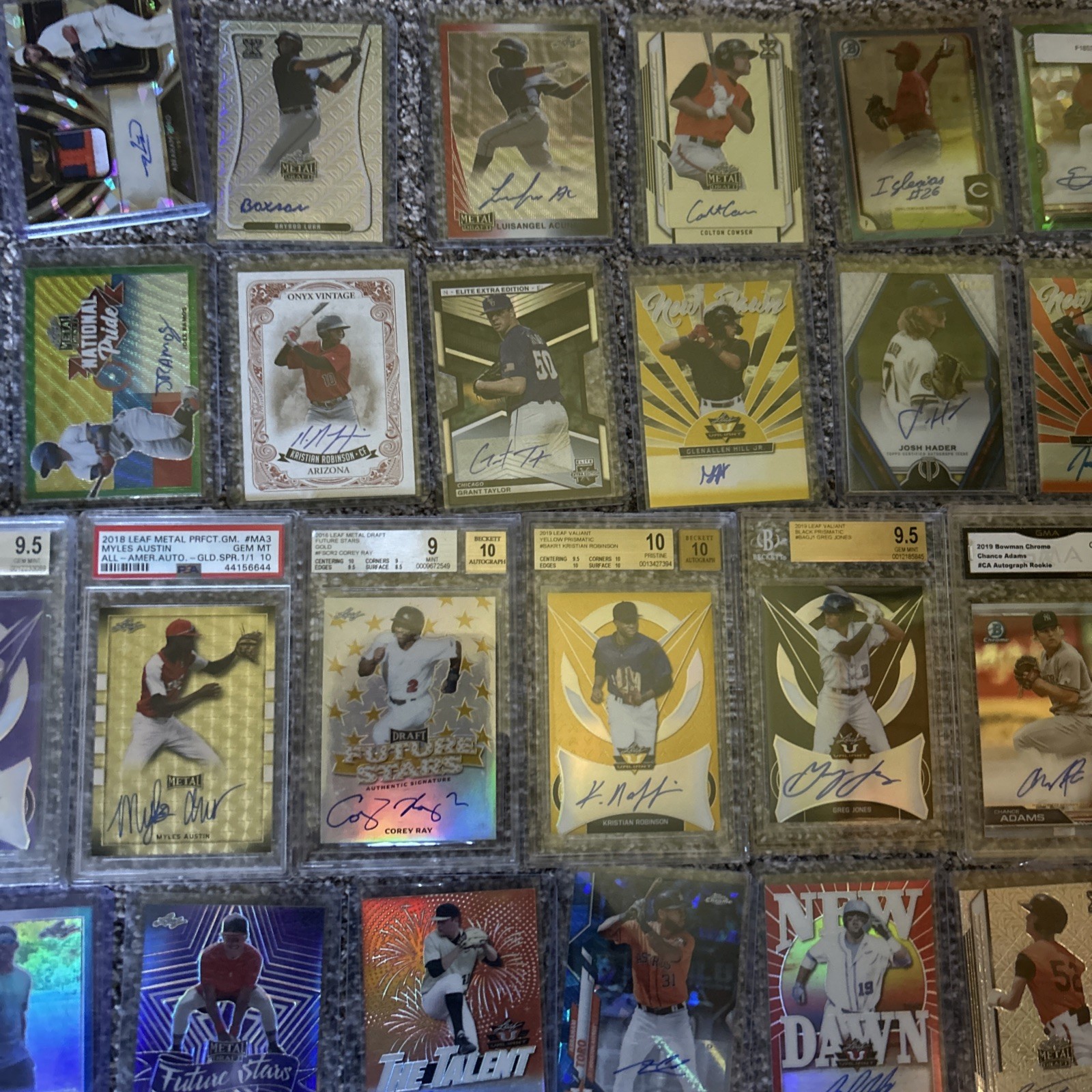 (69) MLB Baseball Autos True 1/1 BGS Pristine 10 RC Leaf 1st Bowman SSP PSA 10 view 3