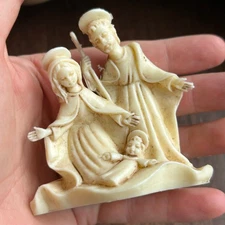 Holy Family Nativity Figurine Made in Italy, 3" Vintage Mid Century 