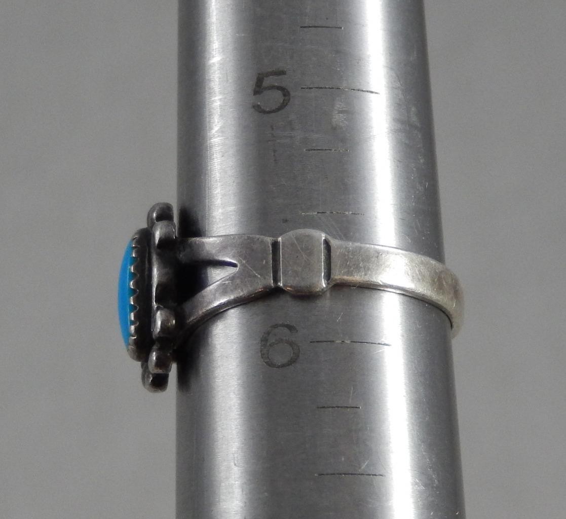 Vintage Wheeler Solid Sterling Silver Dainty Turq… - image 3