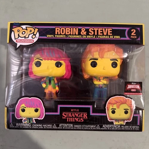 Funko POP! Television Stranger Things  Robin&Steve 2Pack BlackLight Targetcon'24