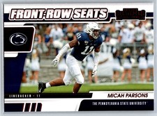 2021 Panini Contenders Draft Micah Parsons Rookie Front Row Seats Red Parallel
