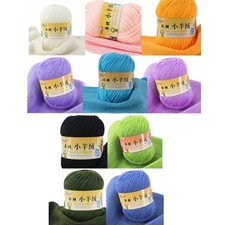 50g x 5 /set Baby Yarn Solid Color Yarn Baby Sweater Hat Socks Knitting Yarn