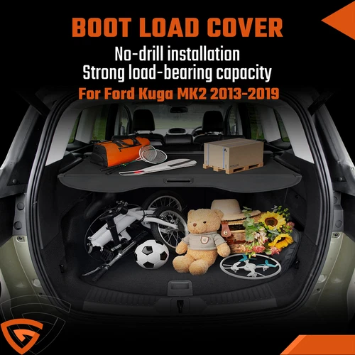 For Ford Kuga Black Parcel Shelf Boot Load Tonneau Cover Black Mk2 2013-2020 - Picture 3 of 18