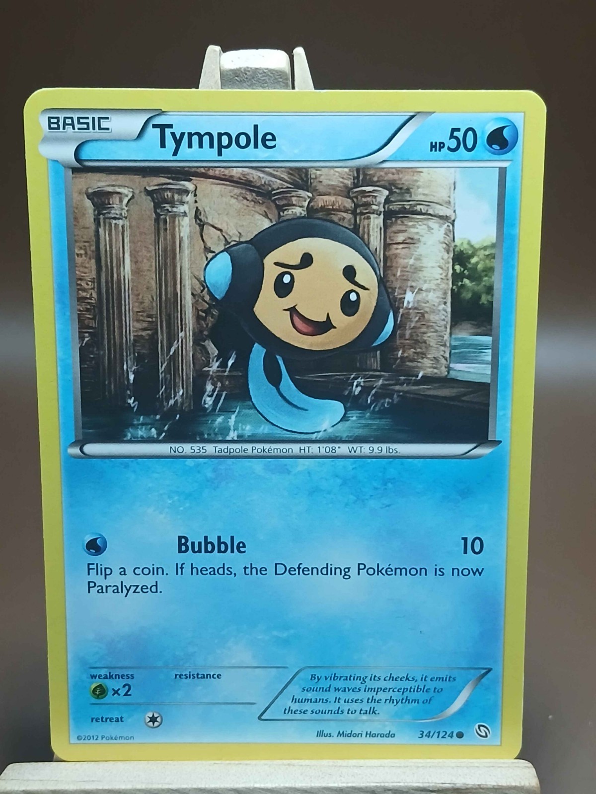 HP Pokemon Black & White Dragons Exalted Tympole 34/124 Common Basic
