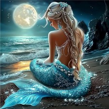 NEWENMO Mermaid Diamonds Painting Kits for Adults 12x12 Inch, D-Mermaid