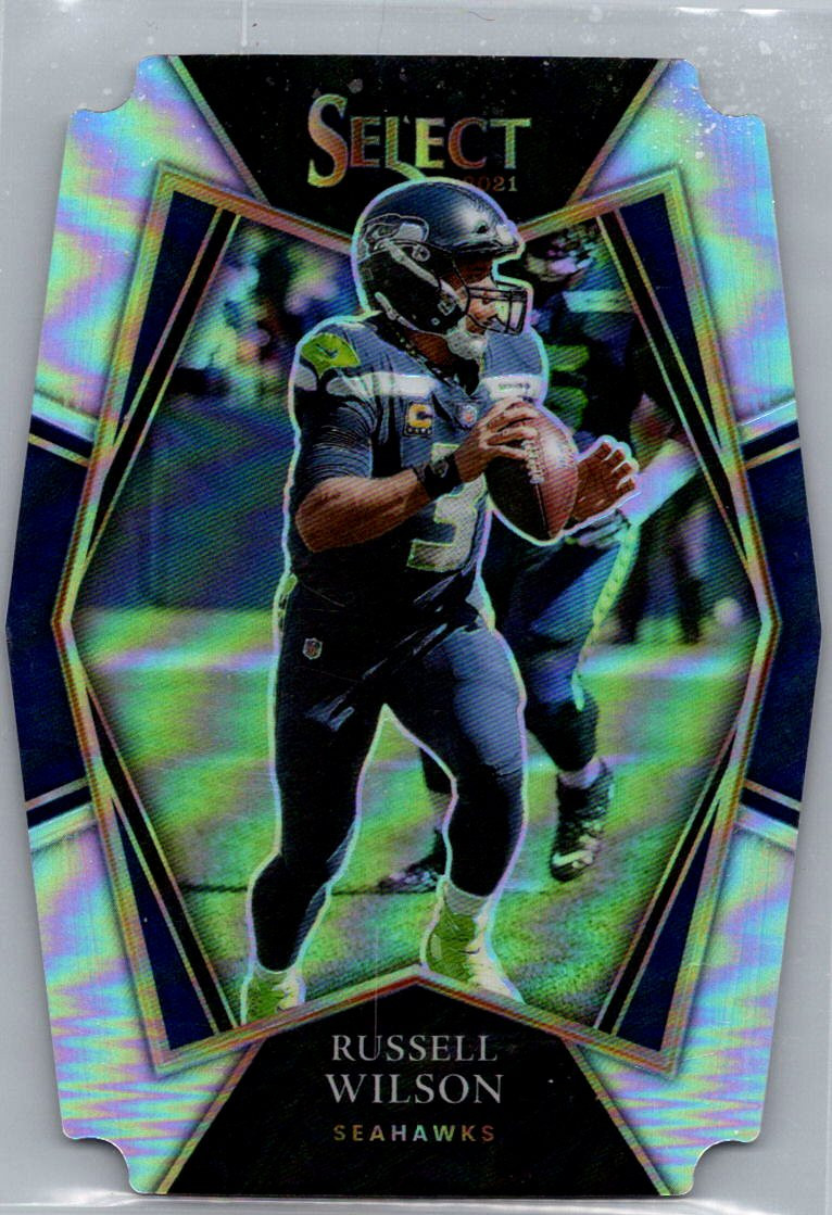 2021 Panini Select #130 Russell Wilson Silver Prizm Die Cut