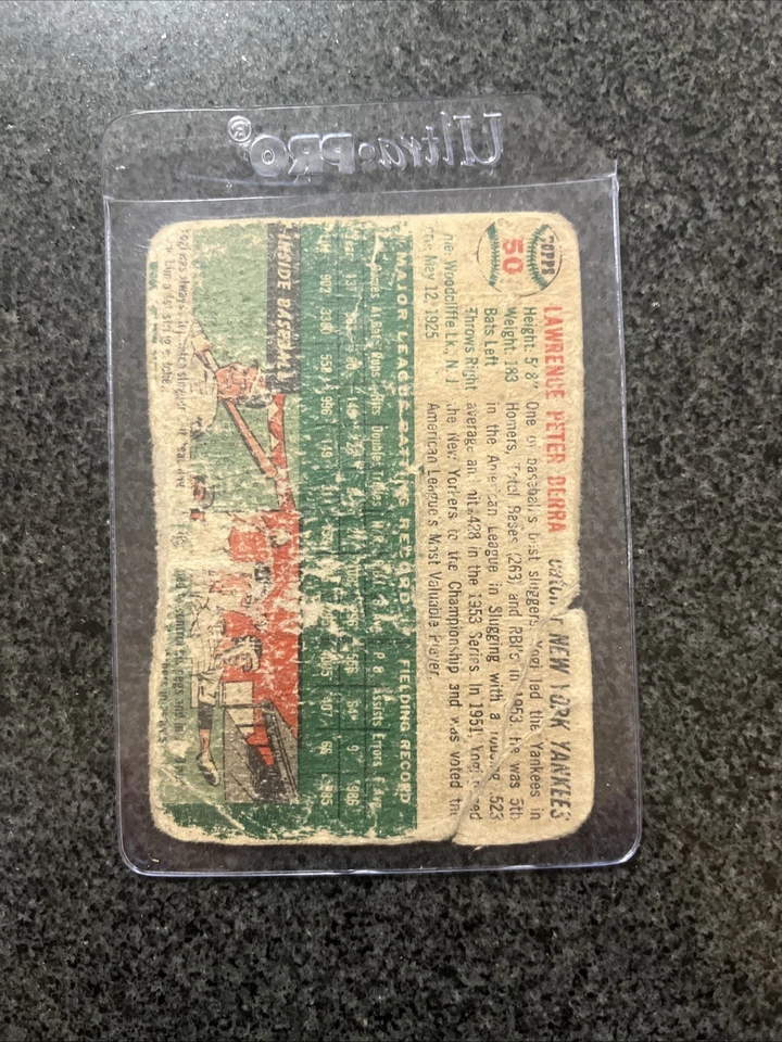 1954 Topps Baseball Lot Of 10 With Stars Berra Kluszewski Low Grade - Image 4 of 4