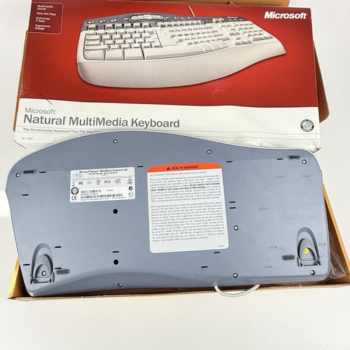 Microsoft Natural MultiMedia Keyboard RT9470 PS/2 Ergonomic Split Keys Open Box - Afbeelding 3 van 11