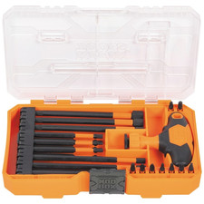 Klein Tools 33804 ProFlex Impact-Rated Ratcheting T-Handle Bit Set 23pc