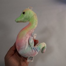Ty Beanie Babies Neon the Seahorse 1999 Tie Dye Pastel Plush Toy with Tags