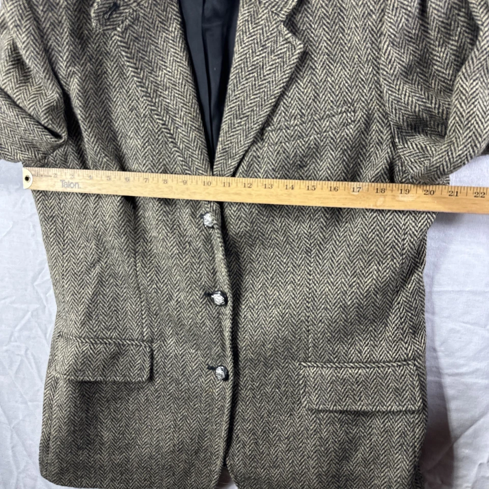 Blazer Lauren Ralph Lauren Mujer 14 Lana Espiga Caballo Ecuestre Botón Foto 4 de 4