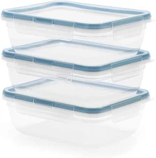 Snapware Total Solution 3-Pack 6 Pc Set (3 lids and 3 containers), Clear 
